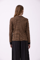 STRIPES JACKET - חום שחור