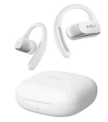 אוזניות BlueTooth אלחוטיות שוקז אלחוטיות עם מיקורפון Shokz OpenFit Air לבן