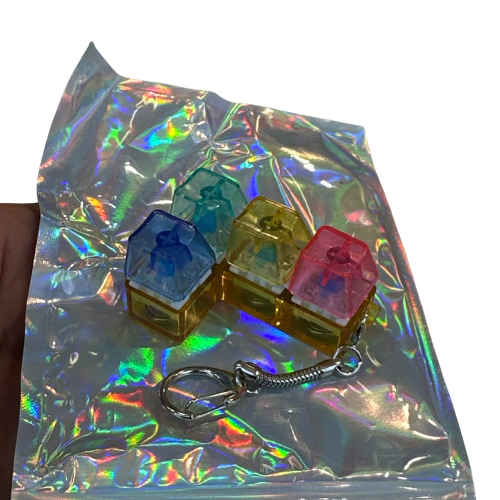 מחזיק מפתחות מקלדת לחצנים מאירים Fidget Toy בצורת L
