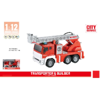 משאית  כיבוי אש עם סולם + אורות וצלילים 1:12 - CITY SERVICE