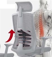 כיסא סיטפלוס Sitplus Bionic Therapy בזווית המציגה את משענת הגב