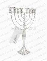 חנוכיה הינומה M מכסף טהור  -  42 ס"מ