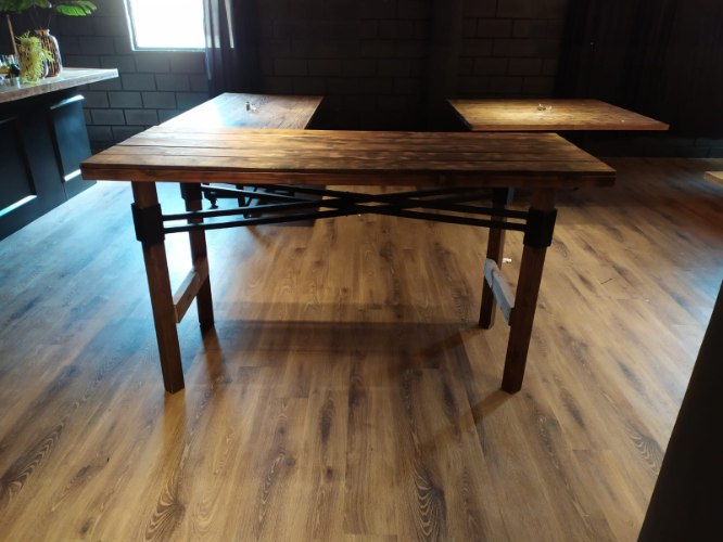 שולחן בר ארוך-עץ