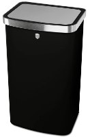 פח אשפה מעוצב חיישן אוטומטי Berlinger Haus BH9795 60L – פח אשפה שחור מלבני עם מכסה כסוף
