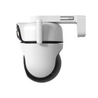 מצלמת אבטחה Tp-Link Tapo C545D – פריט בודד לבן ושחור עם אנטנה מחובר למתקן תלייה אלחוטית