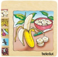 פאזל בננה מעץ 5 ב 1 עם 30 חלקים  17049 BELEDUC