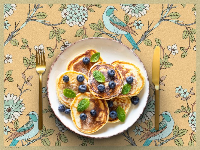 *חדש* פלייסמט  מבודד חום לשולחן ציפור גן עדן