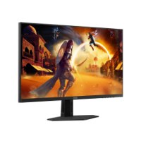 מסך גיימינג 24.5 אינץ' Aoc 25G4SRE – מסך שחור בודד מציג סצנת קרב צבעונית ממשחק על רקע מדברי