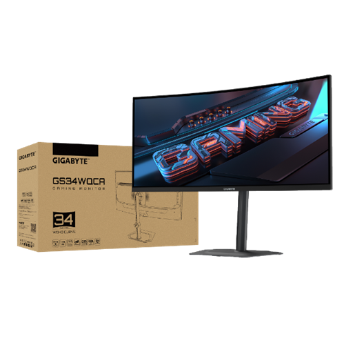 מסך Gigabyte GS34WQCA 34 WQHD VA 1Ms 120Hz HDR10 Curved Vesa100