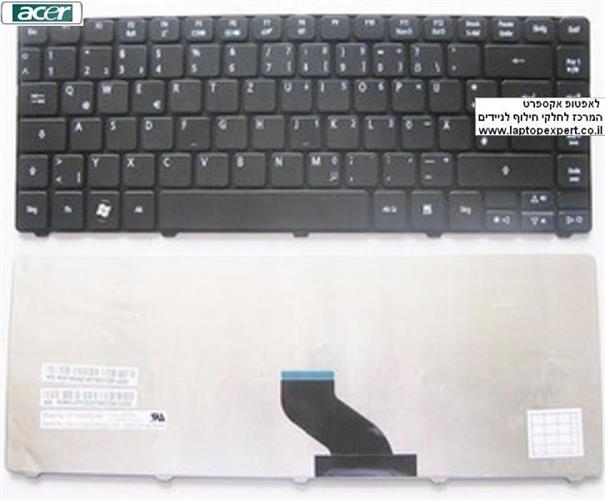 החלפת מקלדת למחשב נייד אייסר Acer 3810T 3410T 4810T 4410T Glossy Black 9J.N1P82.11D - 9JN1P8211D - NSK-AM11D