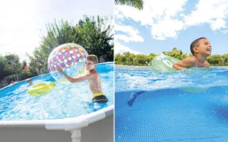 בריכת אולטרה עמודים עגולה+ משאבה 28638| 427X107 סמ| מקט 26720|Prism Frame| INTEX | קפיץ קפוץ