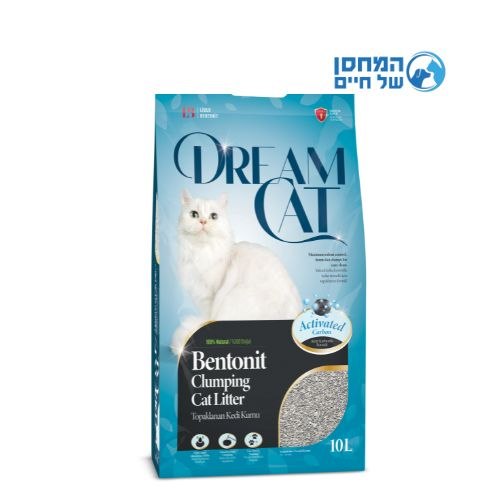 דרים קט פחם פעיל 10 ליטר חול מתגבש לחתולים