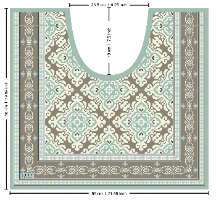 עיצוב איזור האסלה – מדבקה (39 ₪) שטיחון (88 ₪) סט (119 ₪) פושקר  TIVA DESIGN
