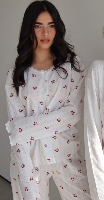 ג'קארד מכופתרת  cherry pj