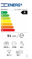 מכונת כביסה 10 ק"ג דגם ELECTROLUX EWF1023P5WC אלקטרולוקס