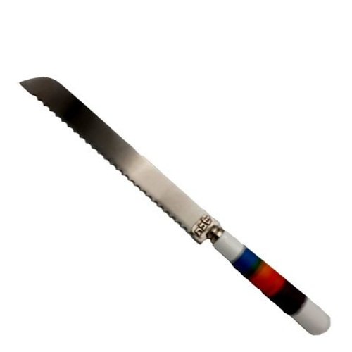 סכין לשבת קודש עם ידית קרמיקה מעוצבת צבעי קשת