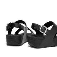 סנדלי לולו הופיקס מעוטר אבנים שחור פיטפלופ FITFLOP (רצועות סקוצ')