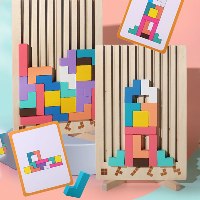 פאזל טטריס מעץ WoodTris