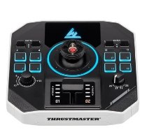 זוג בקרי טיסה Thrustmaster Sol-R 2 HOSAS Space Sim Duo PC – RGB פריט בודד של בקר טיסה שחור-לבן