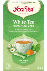 תה יוגי WHITE TEA אלוורה אורגני בפיקוח אגריאור
