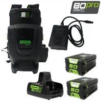 יחידת כח נישאת 80V PRO + שתי סוללות 4 אמפר ומטען כפול - GREENWORKS 99782