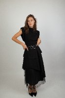חצאית סאטן כחולה