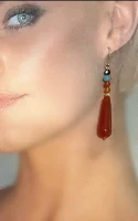 עגיל זהב ואבן אקוומרין חנות תכשיטים בירושלים