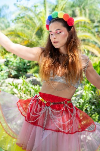 חגורת שרשראות הולוגרפית