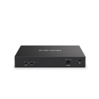 מתג Mercusys MS108GP 8-P Gigabit – יחידה שחורה בודדת עם מתגי שליטה וכניסות חשמל נראות בחזית חוטי