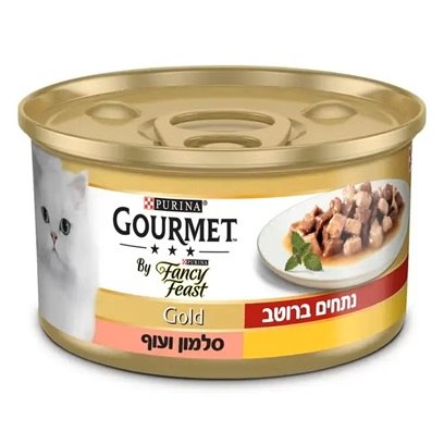 פורינה גורמה נתחי סלמון ועוף ברוטב 85 גרם