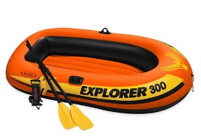 סירה מתנפחת ל3 אנשים בצבע כתום EXPLORER 300 עד 186 קג 211X117X41 סמ 58332 מבית INTEX