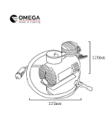 מדחס אוויר 12V פלסטיק עם שעון לחץ – 250PSI | OMEGA