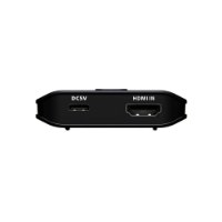 מפצל שתי יציאות Aten HDMI 8K VS5812 – המכשיר השחור מציג כניסת HDMI IN וחיבור DC5V USB-C בצד העליון