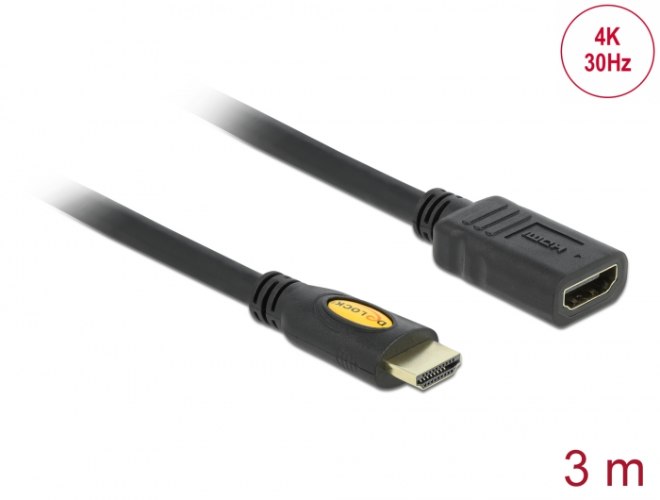 כבל מאריך Delock Extension Cable High Speed HDMI with Ethernet 3 m