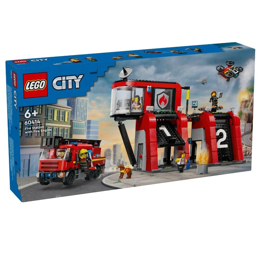 לגו סיטי - תחנת כיבוי עם כבאית 60414 - LEGO