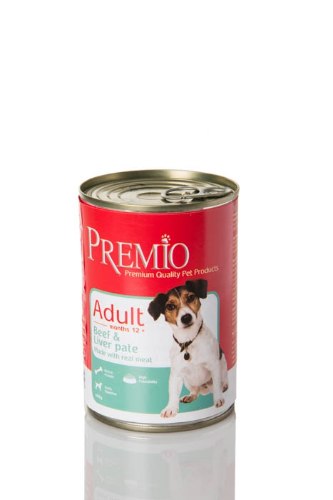 שימורים פרמיו לכלב בקר וכבד פטה 400 גרם - PREMIO BEEF LIVER 400G PATE