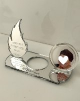 מעמד נר נשמה יחיד עם תמונה-עיגול
