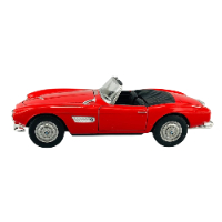 דגם מכונית אספנות במוו קבריולט אדומה - Welly BMW 507 Cabriolet Open 1956 Red  1:24
