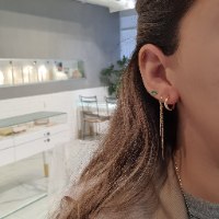 עגילי חישוק זהב 14 קראט קלאסיים 1.3 סמ