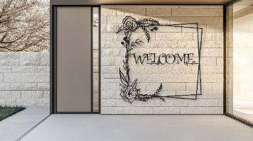 Welcome קווים מרובע