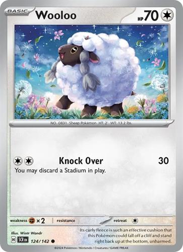 קלף בודד single פוקימון - wooloo - Stellar Crown - 124/142