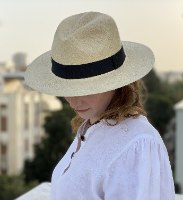 מגבעת קש קיצית לנשים וגברים - כובע פנמה אותנטי