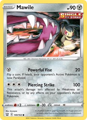 קלף בודד single פוקימון - mawile - Battle Styles - 100/163