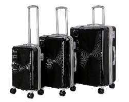 סט 3 מזוודות של המותג האוסטרלי Courier - צבע שחור