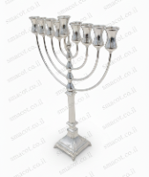 חנוכיה מכסף טהור דגם שילון