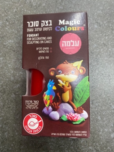 בצק סוכר אדום 150 גרם