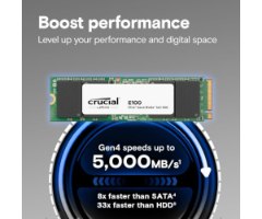 דיסק פנימי Crucial SSD E100 1TB PCIe Gen4 2280 NVMe M.2