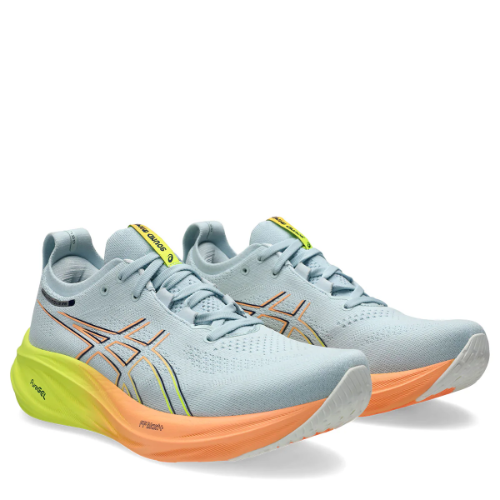 Asics Gel Nimbus 26 Paris Men Cool Grey Safety Yellow ג'ל נימבוס 26 פריז לגברים