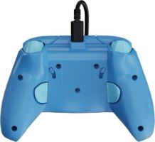 בקר משחק חוטי Turtle Beach Rematch Advanced Wired Blue Kitsune – תחתית בקר עם כבל וכפתורים.