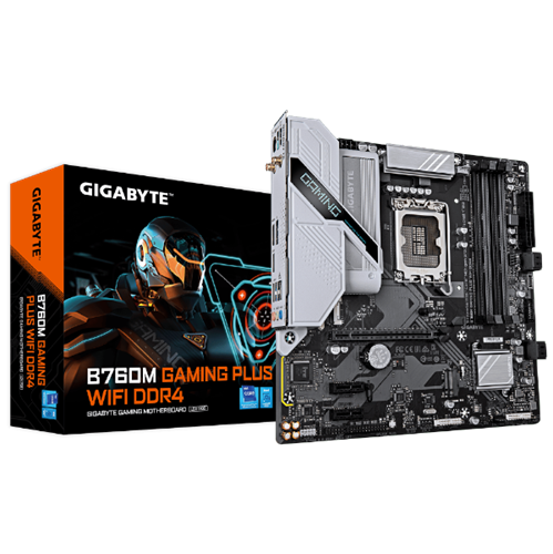 לוח אם GIGABYTE B760M GAMING PLUS WIFI DDR4 mATX LGA 1700 1GbE